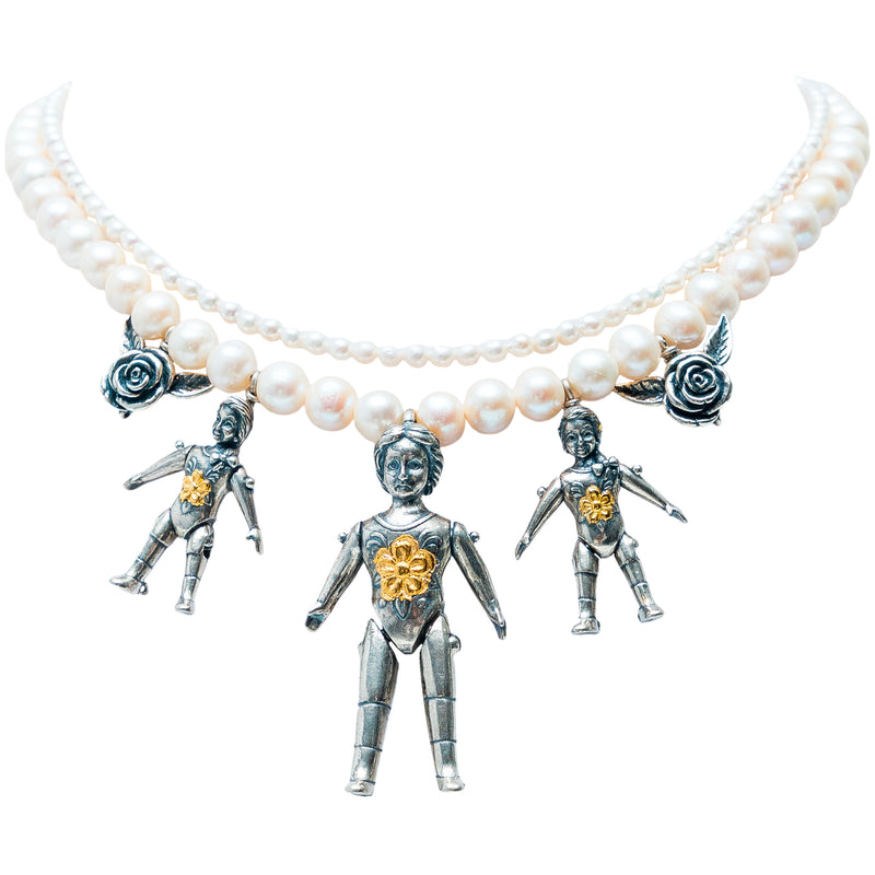 Collar Danza Muñecas con Perlas