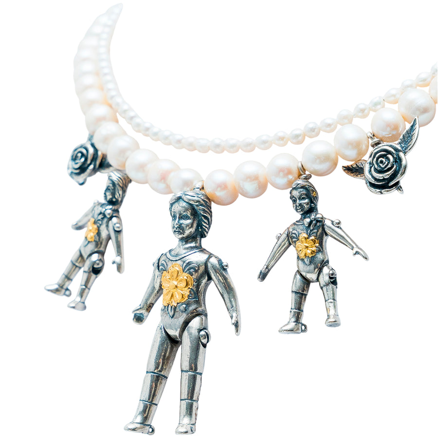 Collar Danza Muñecas con Perlas, joya de plata .925 – Gabriela Sánchez (vista 2)