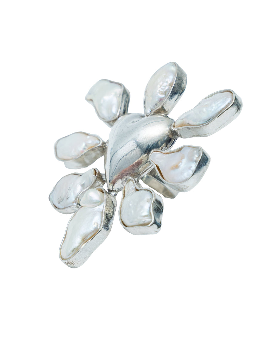 Anillo Latido de Perla, joya de plata .925 – Gabriela Sánchez (vista 4)
