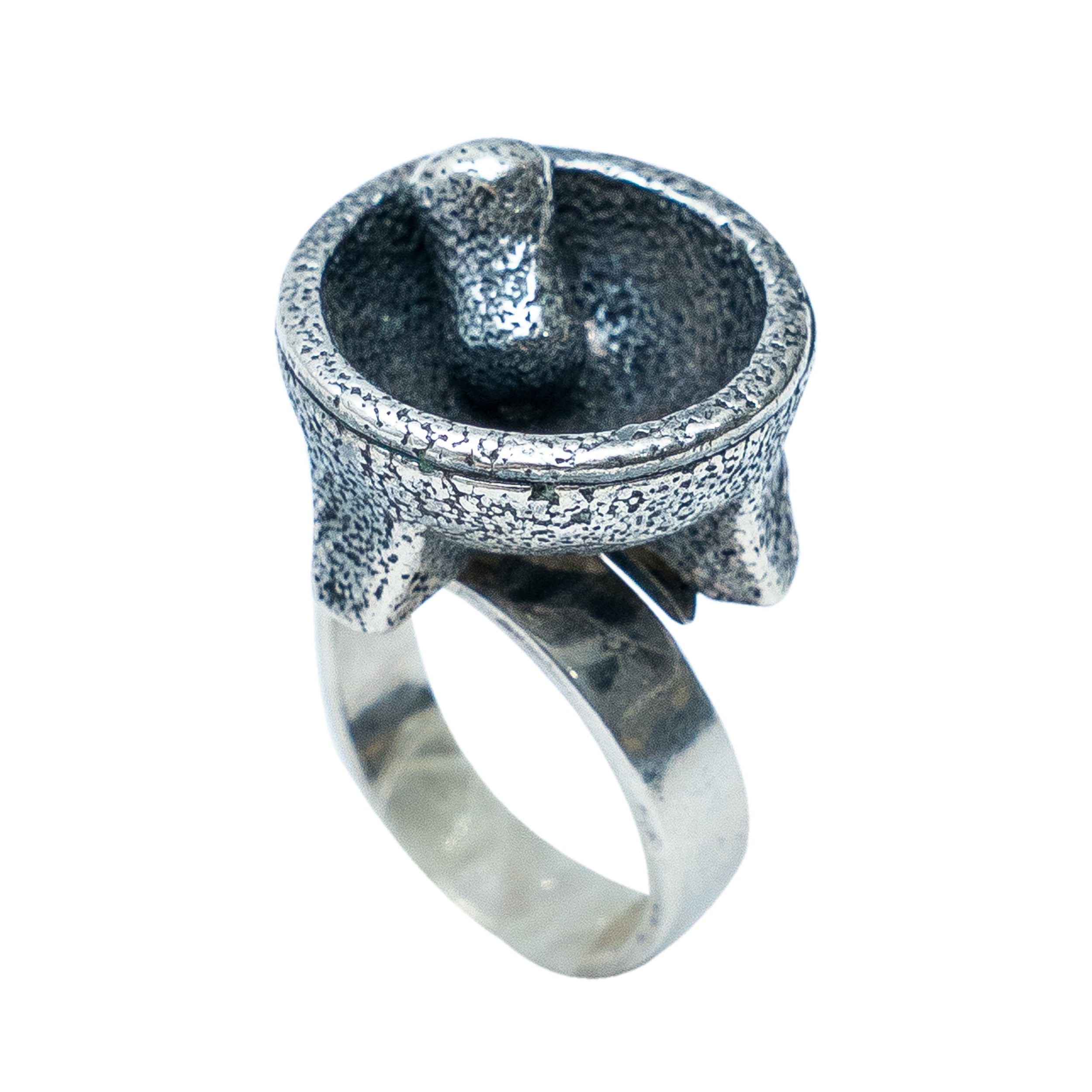 Anillo de Molcajete, joya de plata .925 – Gabriela Sánchez
