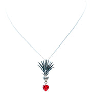 Dije Agave en Llamas, joya de plata .925, con cristal Swarovski – Gabriela Sánchez