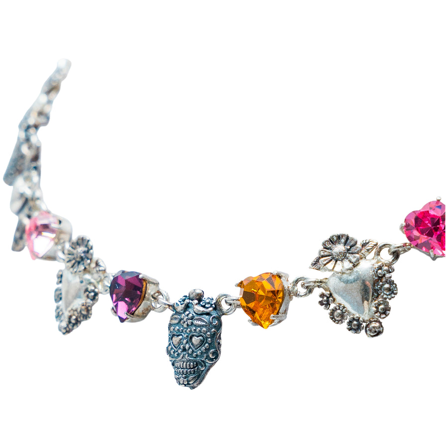 Gargantilla Cempasúchil y Copal, joya de plata .925, con cristal Swarovski – Gabriela Sánchez (vista 3)
