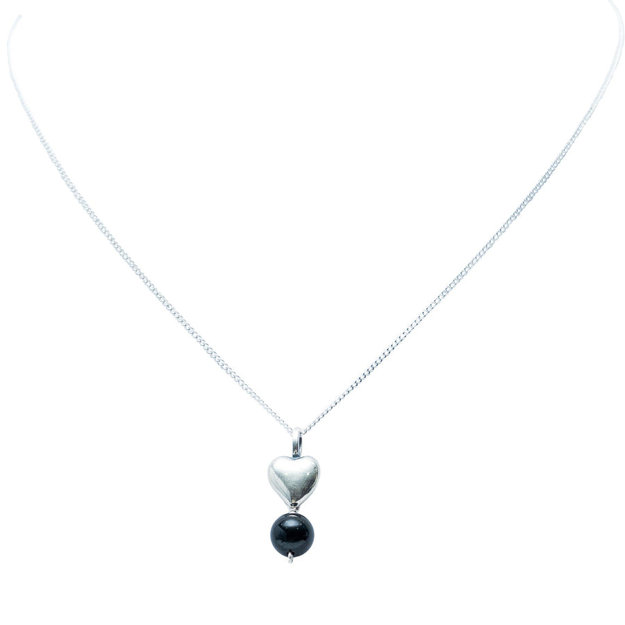 Dije Corazón Ónix, joya de plata .925 – Gabriela Sánchez