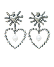 Aretes Ternura, joya de plata .925, con perla – Gabriela Sánchez (vista 3)