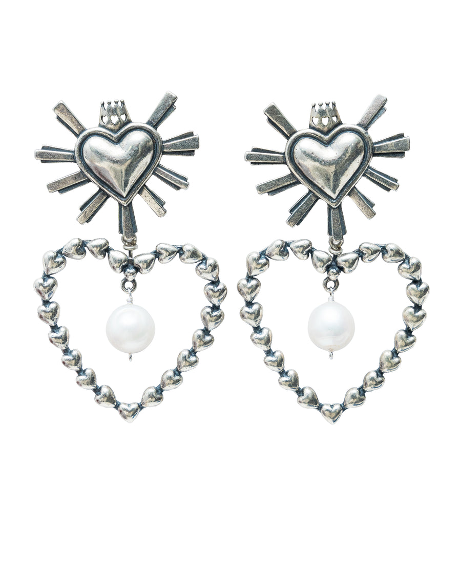 Aretes Ternura, joya de plata .925, con perla – Gabriela Sánchez (vista 3)