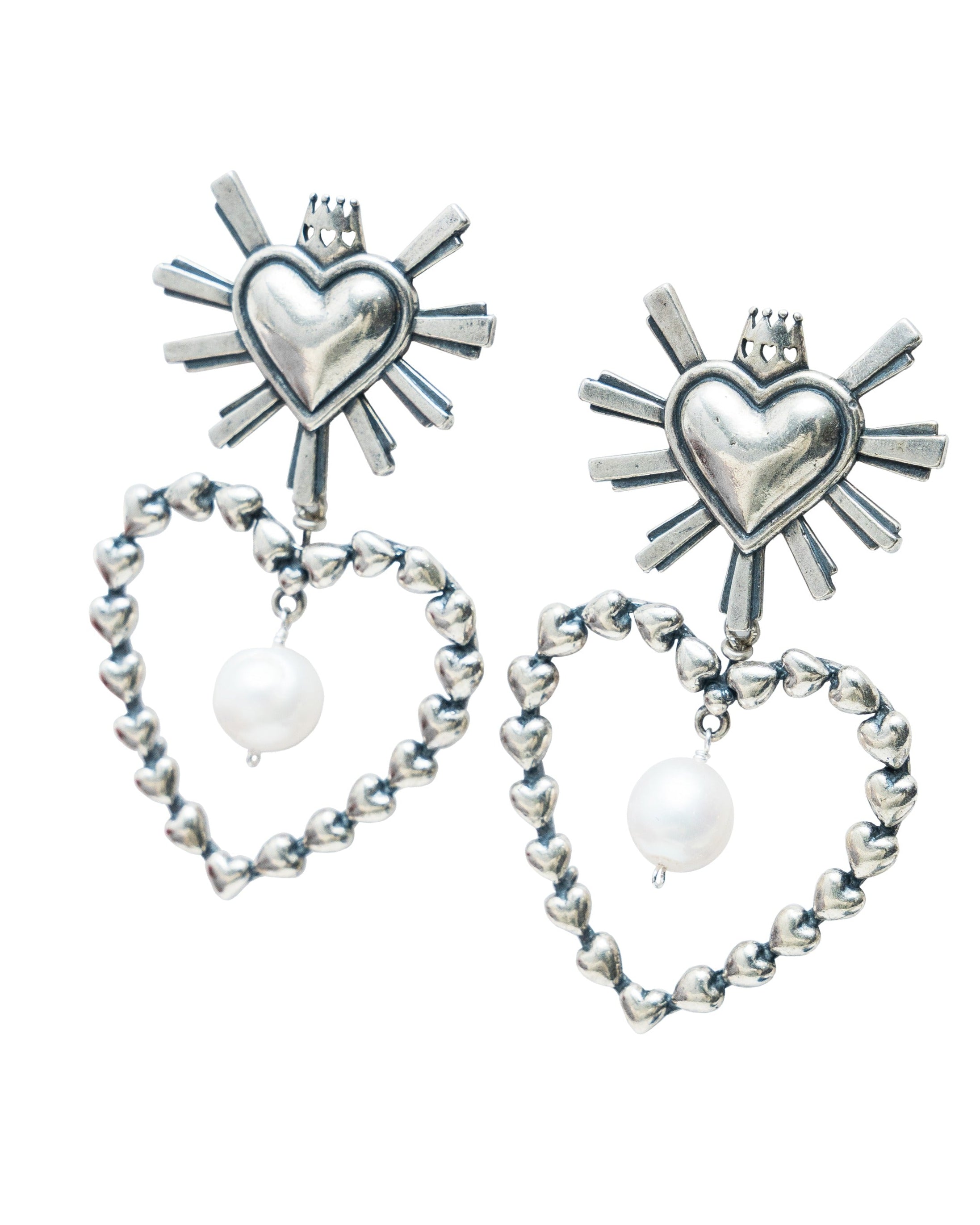 Aretes Ternura, joya de plata .925, con perla – Gabriela Sánchez