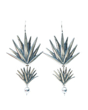 Aretes Dúo de Agaves, joya de plata .925 – Gabriela Sánchez (vista 3)