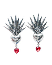 Aretes Latido del Agave, joya de plata .925, con cristal Swarovski – Gabriela Sánchez