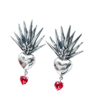 Aretes Latido del Agave, joya de plata .925, con cristal Swarovski – Gabriela Sánchez (vista 3)
