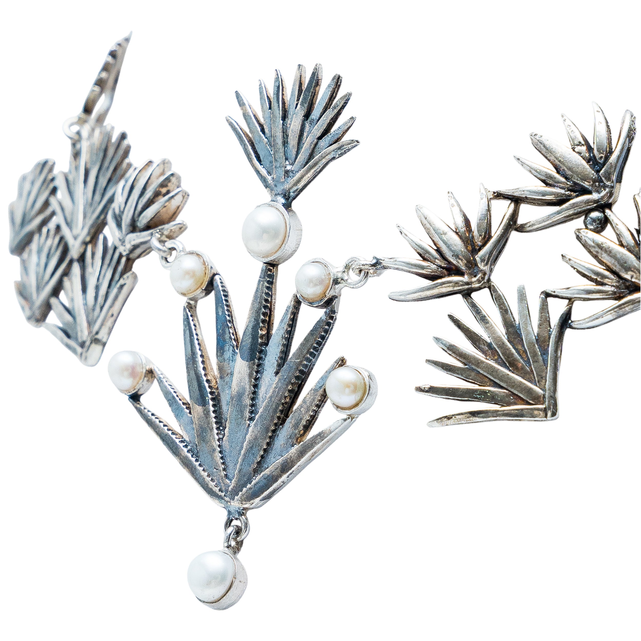 Collar Raíces del Tiempo, joya de plata .925, con perla – Gabriela Sánchez (vista 2)