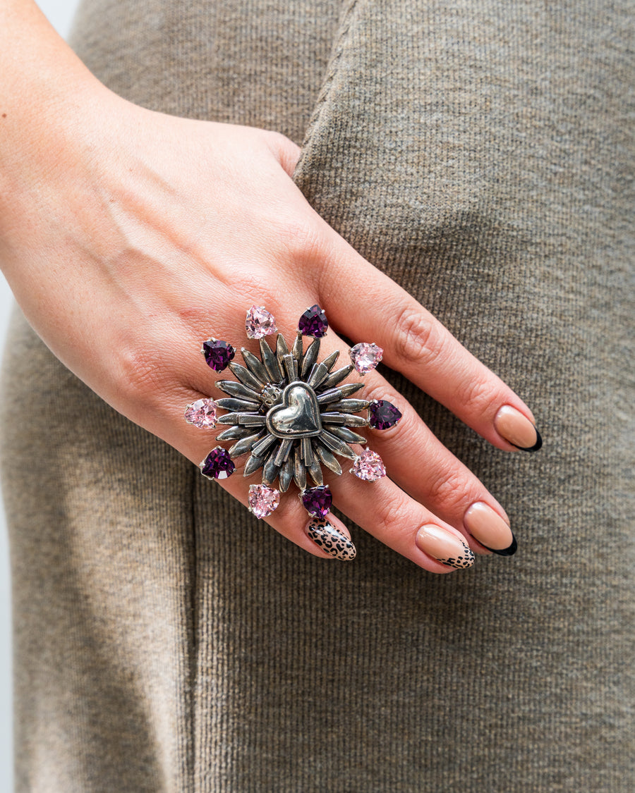 Anillo Promesa del Corazón, joya de plata .925, con cristal Swarovski – Gabriela Sánchez (vista 2)