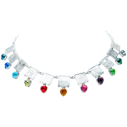 Gargantilla Calaverita de Azúcar, joya de plata .925, con cristal Swarovski – Gabriela Sánchez