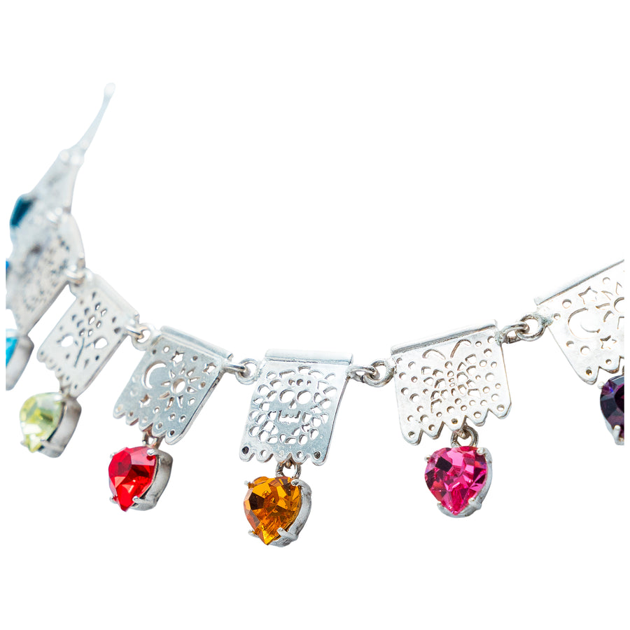 Gargantilla Calaverita de Azúcar, joya de plata .925, con cristal Swarovski – Gabriela Sánchez (vista 3)