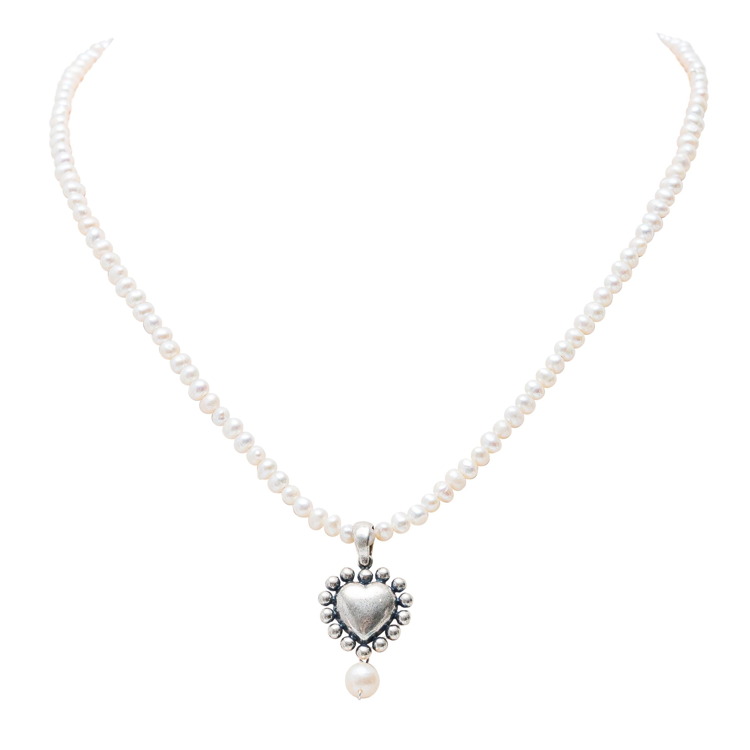 Collar Lazos de Unión, joya de plata .925, con perla – Gabriela Sánchez