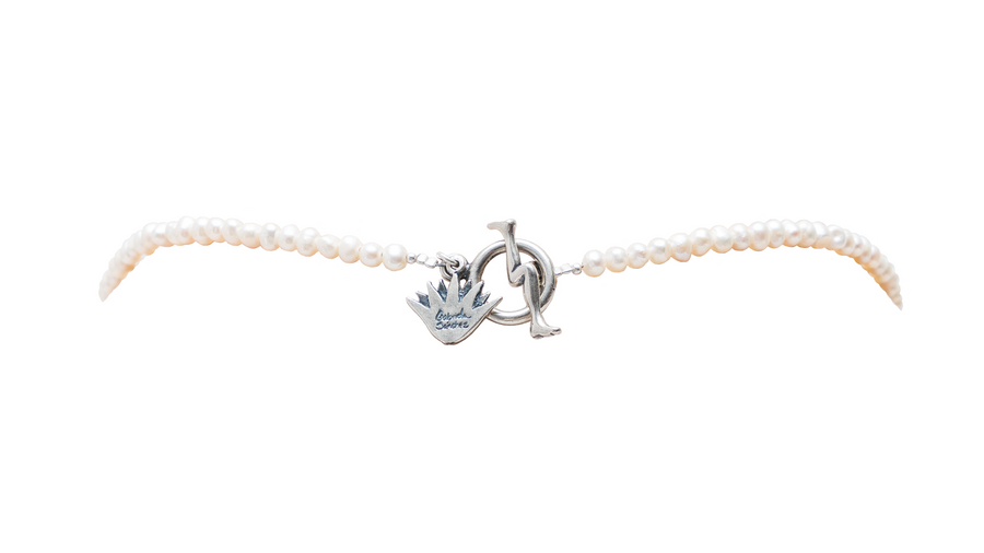 Collar Lazos de Unión, joya de plata .925, con perla – Gabriela Sánchez (vista 4)