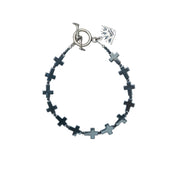 Pulsera Eslabones de Fe, joya de plata .925, con hematita – Gabriela Sánchez