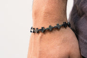 Pulsera Eslabones de Fe, joya de plata .925, con hematita – Gabriela Sánchez (vista 2)