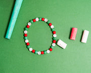 Pulsera Bandera, joya de plata .925, con sodalita y coral – Gabriela Sánchez (vista 3)