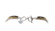 Collar Guardián Dorado, joya de plata .925, con hematita y espinela – Gabriela Sánchez (vista 3)