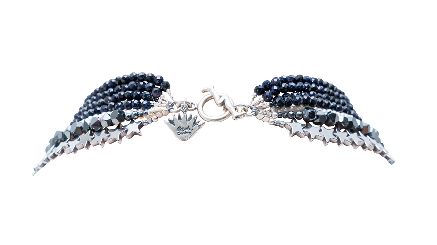 Collar Secretos del Agua, joya de plata .925, con venturina y hematita – Gabriela Sánchez (vista 6)
