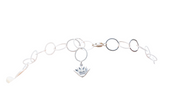 Collar Olas de Plata, joya de plata .925, con perla y centro de caracol – Gabriela Sánchez (vista 3)
