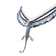 Collar Camaleón de Luna, joya de plata .925, con perla y venturina – Gabriela Sánchez (vista 6)