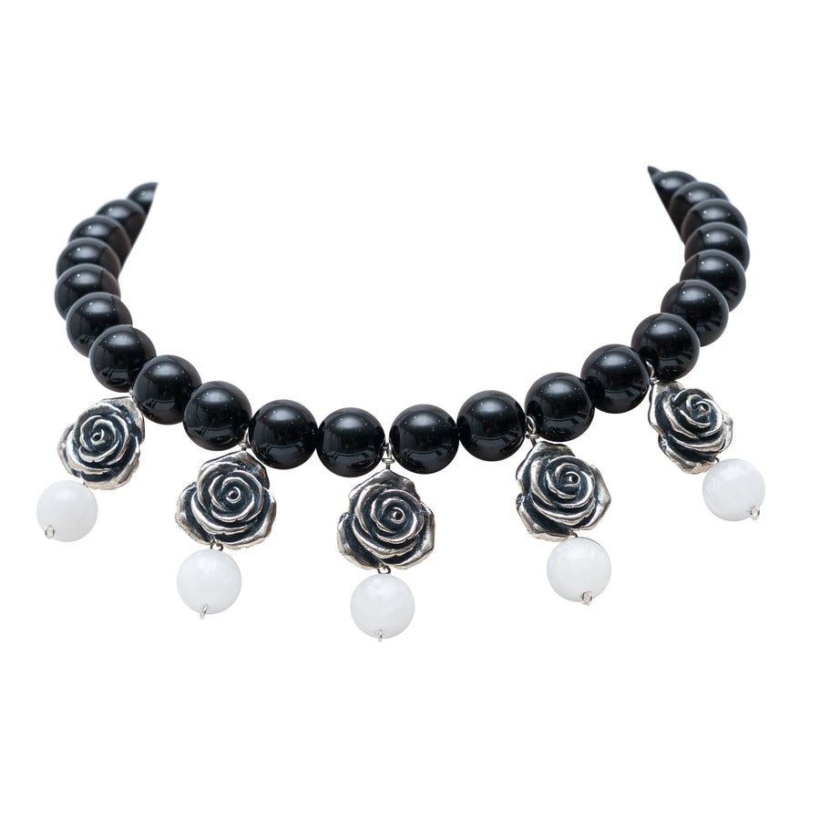 Collar Noche de Gala, joya de plata .925, con ónix – Gabriela Sánchez (vista 2)