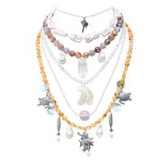 Collar Leyendas, joya de plata .925, con perla y citrina – Gabriela Sánchez