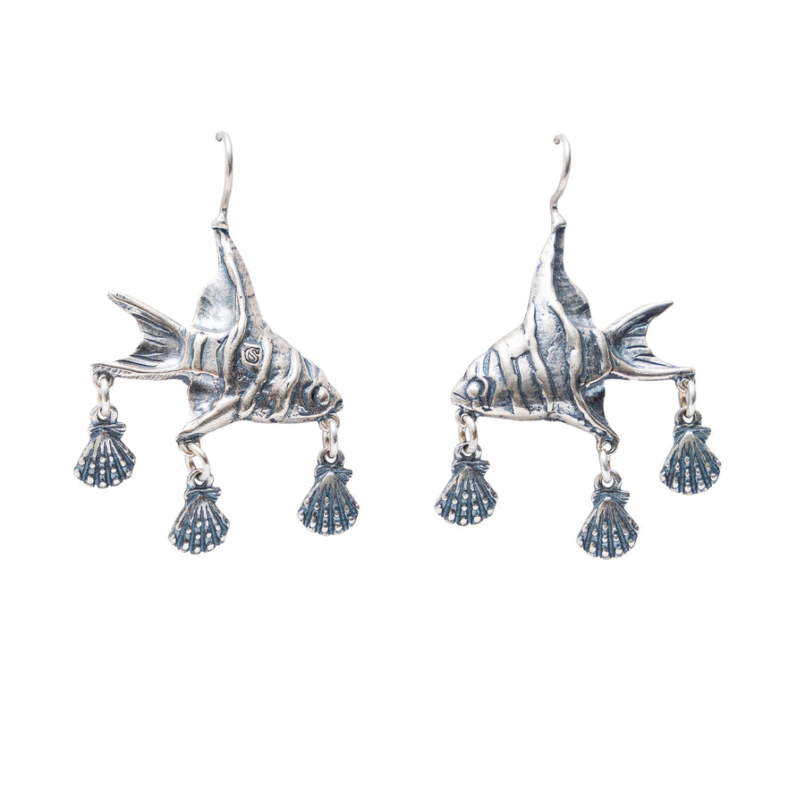 Aretes Castañuelas Marino, joya de plata .925 – Gabriela Sánchez