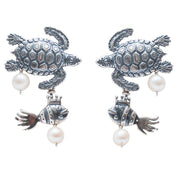 Aretes Madres Marinas, joya de plata .925, con perla – Gabriela Sánchez