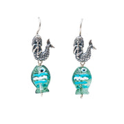 Aretes Baila Sirena, joya de plata .925, con resina – Gabriela Sánchez