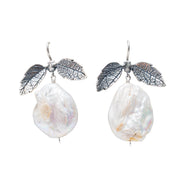 Aretes Frutos del Río, joya de plata .925, con perla – Gabriela Sánchez (vista 2)