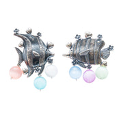 Aretes Islas de Anemona, joya de plata .925, con selenita – Gabriela Sánchez