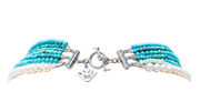 Collar Reina Sirena, joya de plata .925, con turquesa y perla – Gabriela Sánchez (vista 7)