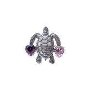 Anillo Tortuga Lila, joya de plata .925, con cristal Swarovski – Gabriela Sánchez (vista 3)