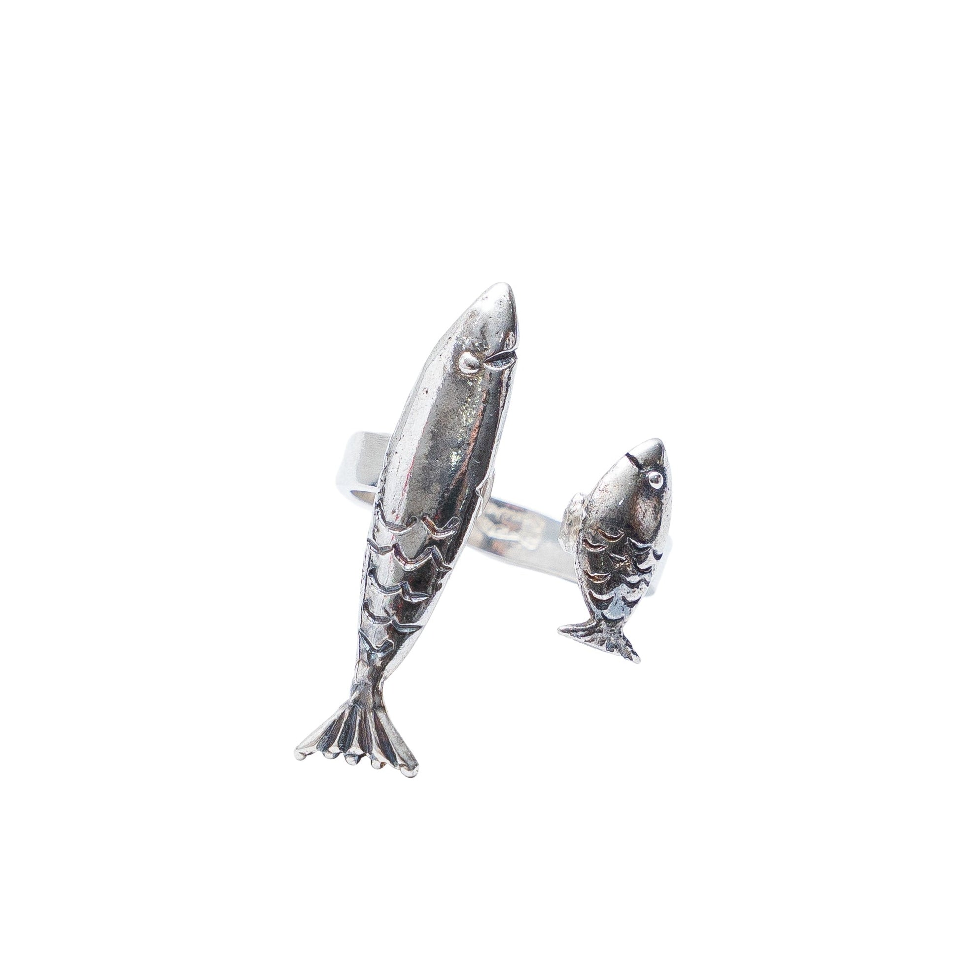 Anillo Pez Mamá y Bebé, joya de plata .925 – Gabriela Sánchez