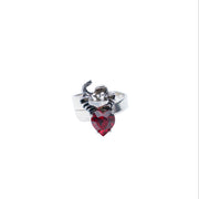 Anillo Cereza del Mar, joya de plata .925, con cristal Swarovski – Gabriela Sánchez (vista 3)
