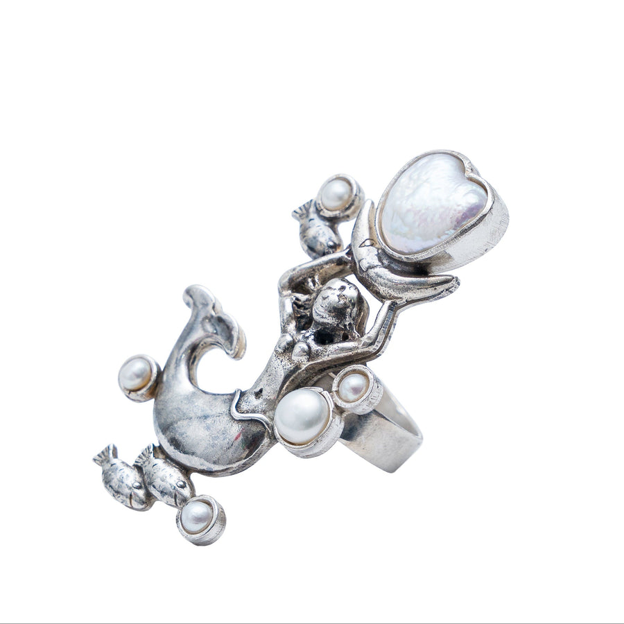 Anillo Contando Perlas, joya de plata .925 – Gabriela Sánchez (vista 3)