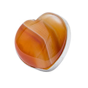 Anillo Corazón Terracota, joya de plata .925, con cornalina – Gabriela Sánchez