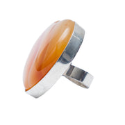 Anillo Corazón Terracota, joya de plata .925, con cornalina – Gabriela Sánchez (vista 3)