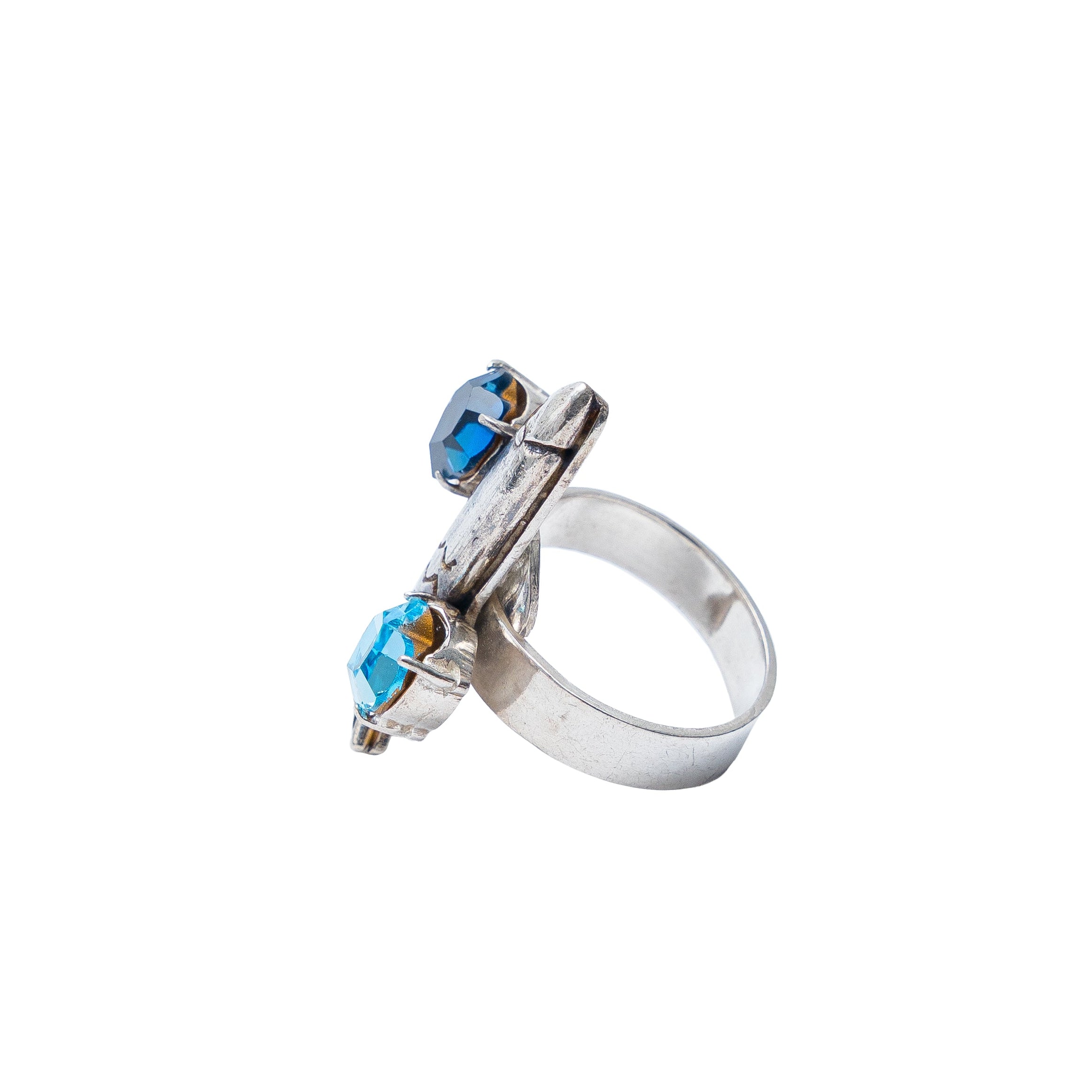Anillo Marea Azul, joya de plata .925, con cristal Swarovski – Gabriela Sánchez (vista 2)