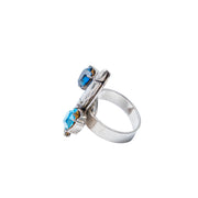 Anillo Marea Azul, joya de plata .925, con cristal Swarovski – Gabriela Sánchez (vista 2)