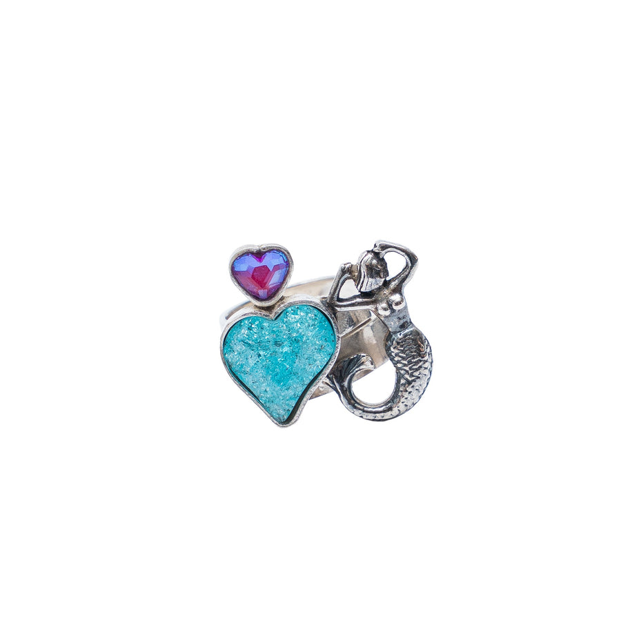 Anillo Rumba con la Sirena, joya de plata .925, con cristal Swarovski – Gabriela Sánchez