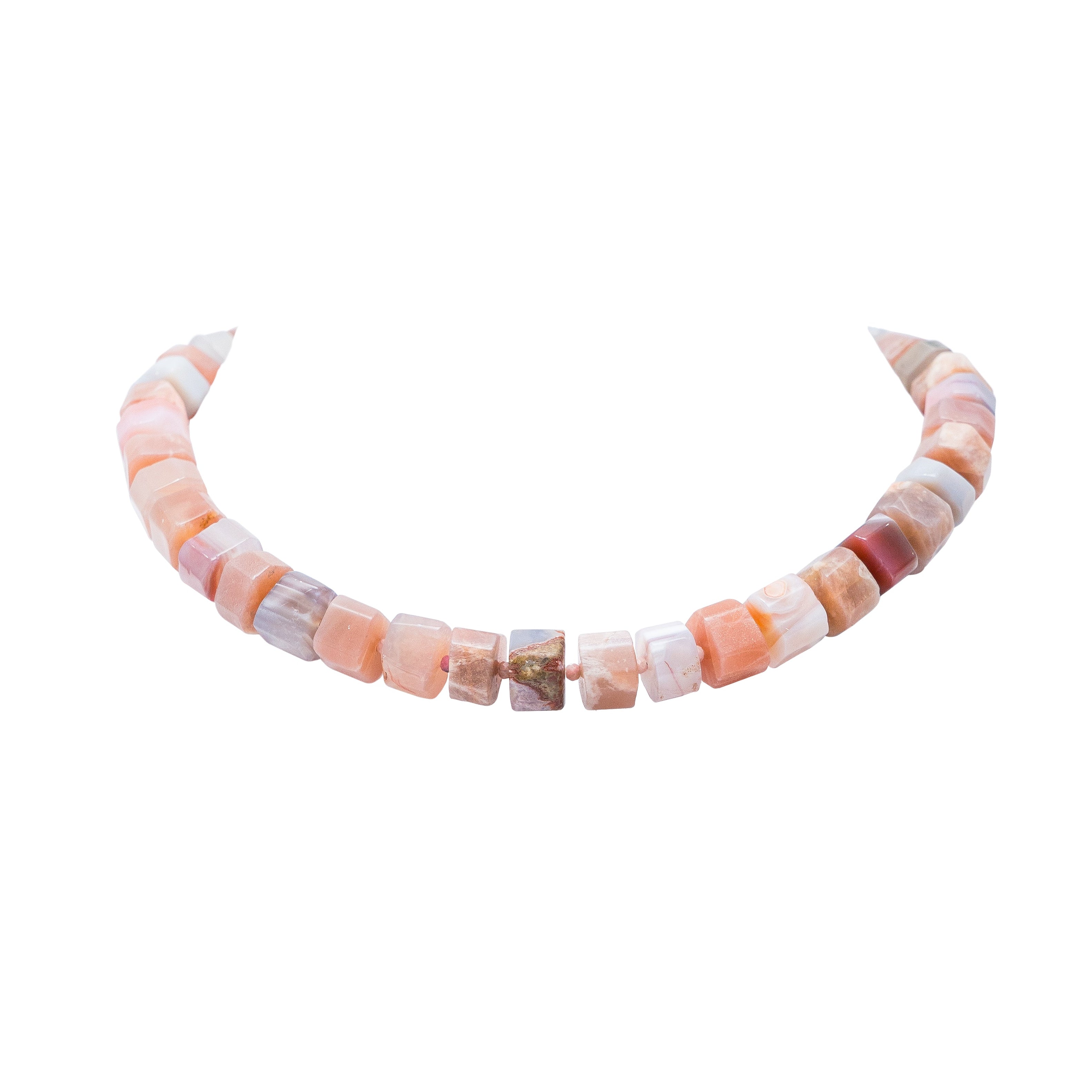 Collar Arena Terracota, joya de plata .925, con ágata – Gabriela Sánchez