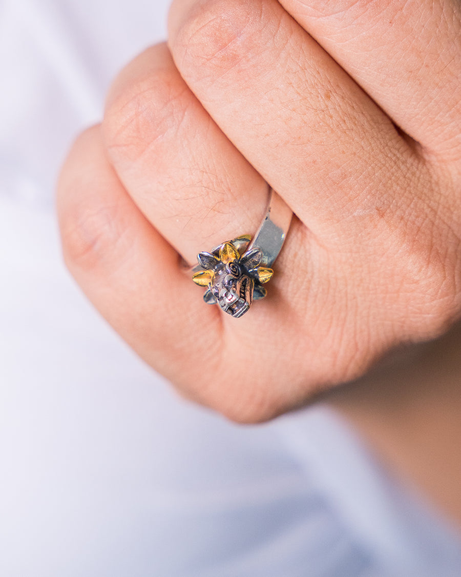 Anillo Kukulcán Flor de Viento, joya de plata .925 – Gabriela Sánchez (vista 4)