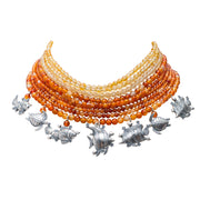 Collar Puesta de Sol, joya de plata .925, con citrina y cornalina – Gabriela Sánchez