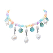 Collar Fiesta Marina, joya de plata .925, con concha y perla – Gabriela Sánchez