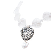 Collar Corazón Marino, joya de plata .925, con cuarzo y perla – Gabriela Sánchez (vista 6)
