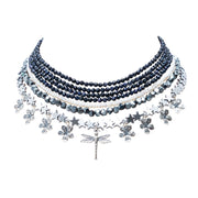 Collar Secretos del Agua, joya de plata .925, con venturina y hematita – Gabriela Sánchez