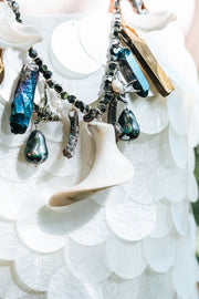 Collar Tesoros del Mar, joya de plata .925, con cuarzo y hematita – Gabriela Sánchez (vista 5)